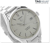 Tag Heuer Carrera Automatic Caliber 5 White Dial Silver Steel Strap Watch for Men - WAR211B.BA0782