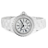 Chanel J12 Ceramic White Dial White Steel Strap Watch for Women - J12 H0968