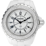 Chanel J12 Ceramic White Dial White Steel Strap Watch for Women - J12 H0968