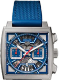 Tag Heuer Monaco Automatic Chronograph Blue Dial Blue Nylon Strap Watch for Men - CBL2182.FT6235