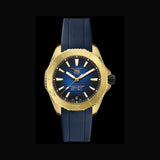 Tag Heuer Aquaracer Professional 200 Automatic 18K Yellow Gold Blue Dial Blue Rubber Strap Watch for Men - WBP5152.FT6210