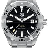 Tag Heuer Aquaracer Automatic Caliber 5 Black Dial Silver Steel Strap Watch for Men - WBD2110.BA0928