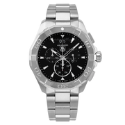 Tag Heuer Aquaracer Chronograph Black Dial Silver Steel Strap Watch for Men - CAY1110.BA0927