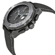 Tag Heuer Aquaracer Automatic Chronograph Special Edition Titanium Grey Dial Black Leather Strap Watch for Men - CAY218B.FC6370