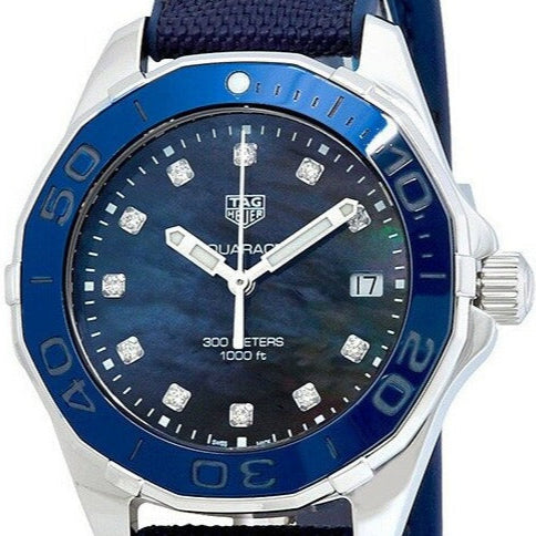 Tag heuer blue best sale mother of pearl