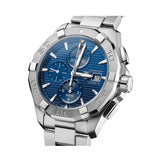 Tag Heuer Aquaracer Automatic Chronograph Blue Dial Silver Steel Strap Watch for Men - CAY2112.BA0927