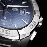 Tag Heuer Aquaracer Automatic Chronograph Blue Dial Silver Steel Strap Watch for Men - CAY2112.BA0927