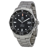 Tag Heuer Aquaracer Automatic Caliber 5 Black Dial Silver Steel Strap Watch for Men - WAN2110.BA0822