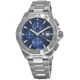 Tag Heuer Aquaracer Automatic Chronograph Blue Dial Silver Steel Strap Watch for Men - CAY2112.BA0927