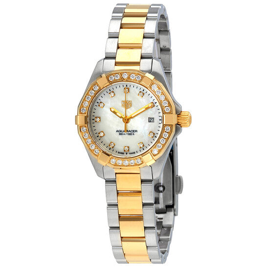 Tag heuer aquaracer womens mother of pearl outlet watch