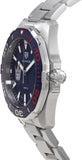 Tag Heuer Aquaracer Henrik Lundqvist Special Edition Blue Dial Silver Steel Strap Watch for Men - WAY101J.BA0746