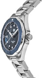 Tag Heuer Aquaracer Diamonds Blue Dial Silver Steel Strap Watch for Women - WAY131L.BA0748