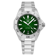 Tag Heuer Aquaracer Professional 200 Automatic Green Dial Silver Steel Strap Watch for Men - WBP2115.BA0627