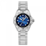 Tag Heuer Aquaracer Professional 200 Automatic Diamond Blue Dial Silver Steel Strap Watch for Women - WBP2411.BA0622