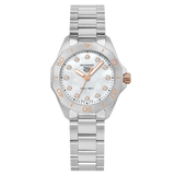 Tag Heuer Aquaracer Professional 200 Quartz Diamonds White Dial Silver Steel Strap Watch for Women - WBP1450.BA0622