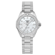Tag Heuer Aquaracer Professional 200 Quartz Diamond Mother of Pearl Dial Silver Steel Strap Watch for Women - WBP1417.BA0622