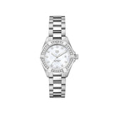 Tag Heuer Aquaracer Professional 200 Quartz Diamond Mother of Pearl Dial Silver Steel Strap Watch for Women - WBP1417.BA0622