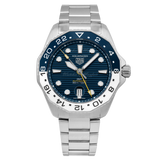 Tag Heuer Aquaracer Professional 300 GMT Automatic Blue Dial Silver Steel Strap Watch for Men - WBP2010.BA0632