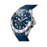 Tag Heuer Aquaracer Professional 300 GMT Automatic Blue Dial Blue Rubber Strap Watch for Men - WBP2010.FT6198