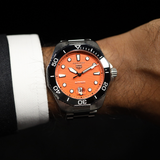 Tag Heuer Aquaracer Professional 300 Diver Automatic Orange Dial Silver Steel Strap Watch for Men - WBP201F.BA0632