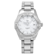 Tag Heuer Aquaracer Diamonds Mother of Pearl Dial Silver Steel Strap Watch for Women - WBD131B.BA0748