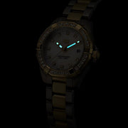 Tag Heuer Aquaracer Quartz Diamonds Mother of Pearl Dial Two Tone Steel Strap Watch for Women - WBD1423.BB0321