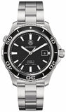 Tag Heuer Aquaracer Caliber 5 Automatic Black Dial Silver Steel Strap Watch for Men - WAK2110.BA0830