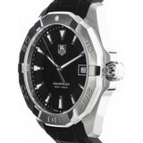 Tag Heuer Aquaracer Quartz Black Dial Black Rubber Strap Watch for Men - WAY1110.FT8021