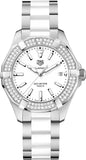 Tag Heuer Aquaracer Diamonds White Dial Two Tone Steel Strap Watch for Women - WAY131F.BA0914