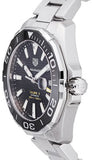 Tag Heuer Aquaracer Caliber 5 Black Dial Silver Steel Strap Watch for Men - WAY201A .BA0927