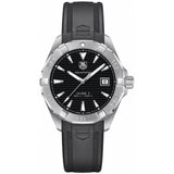 Tag Heuer Aquaracer Automatic Caliber 5 Black Dial Black Rubber Strap Watch for Men - WAY2110.FT8021