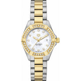 Tag Heuer Aquaracer Quartz Diamonds Mother of Pearl Dial Two Tone Steel Strap Watch for Women - WBD1423.BB0321