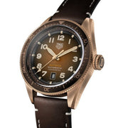 Tag Heuer Autavia Brown Dial Brown Leather Strap Watch for Men - WBE5191.FC8276