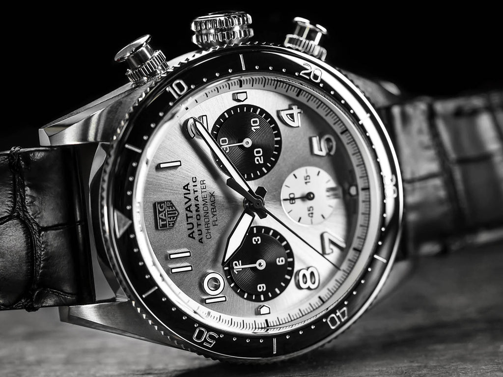 Tag Heuer Autavia Chronometer Flyback Chronograph Silver Dial