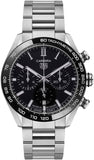 Tag Heuer Carrera Automatic Chronograph Black Dial Silver Steel Strap Watch for Men - CBN2A1B.BA0643