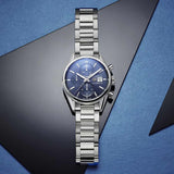 Tag Heuer Carrera Chronograph 41mm Blue Dial Silver Steel Strap Watch for Men - CBK2112.BA0715