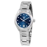 Tag Heuer Carrera Diamonds Blue Dial Silver Steel Strap Watch for Women - WBN2413.BA0621