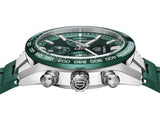 Tag Heuer Carrera Chronograph 44mm Green Dial Green Steel Strap Watch for Men - CBN2A1N.FT6238