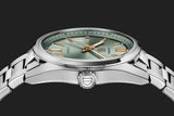 Tag Heuer Carrera Date Automatic 18K Green Dial Silver Steel Strap Watch for Women - WBN2312.BA0001