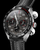 Tag Heuer Carrera Porsche Chronograph Special Edition Black Dial Black Leather Strap Watch for Men - CBN2A1F.FC6492