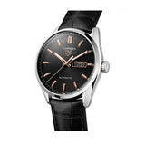 Tag Heuer Carrera Day Date Black Dial Black Leather Strap Watch for Men - WBN2013.FC6503