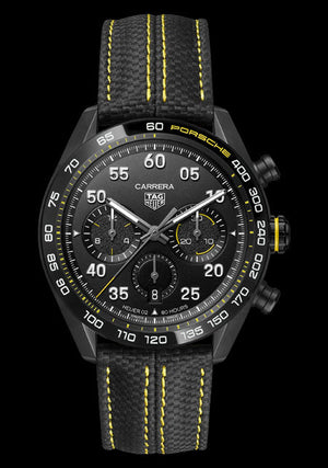 Tag Heuer Carrera x Porsche Automatic Chronograph Black Dial Black Nylon Strap Watch for Men - CBN2A1H.FC6512