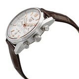 Tag Heuer Carrera Chronograph White Dial Brown Leather Strap Watch for Men - CBN2013.FC6483