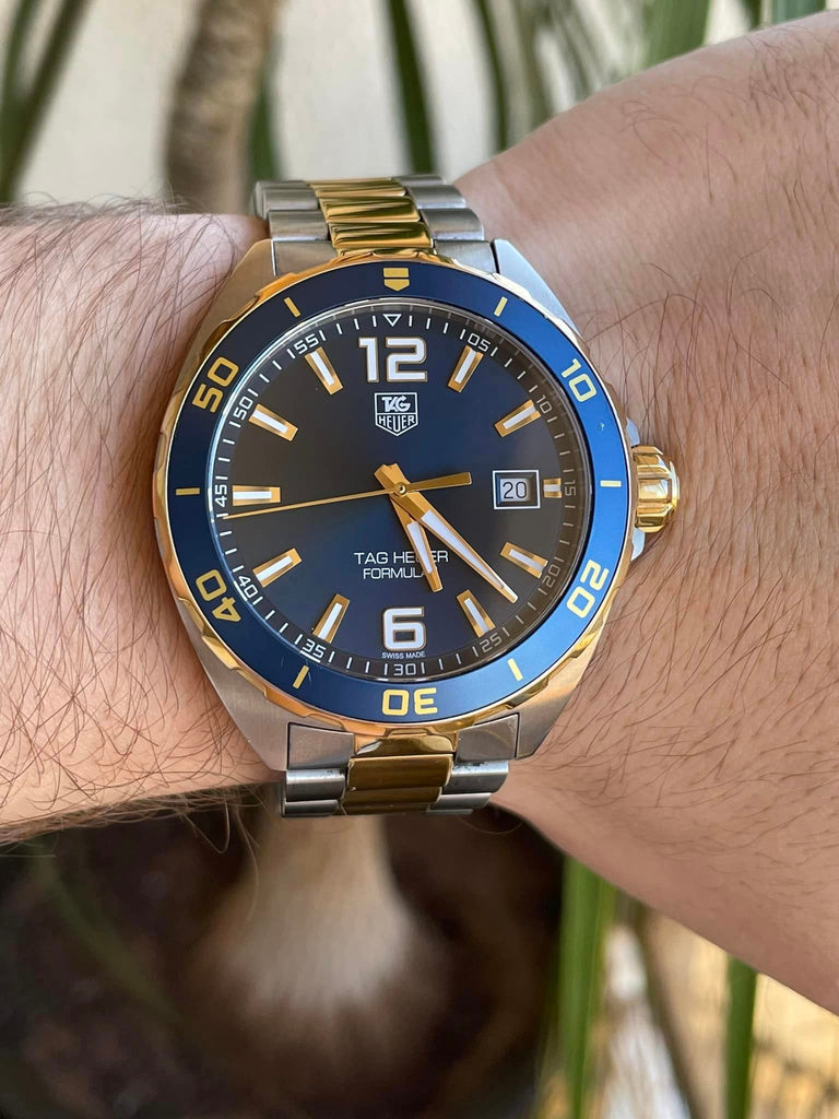 Tag heuer blue discount gold