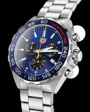 Tag Heuer Formula 1 Red Bull Racing Chronograph Blue Dial Silver Steel Strap Watch for Men - CAZ101AK.BA0842