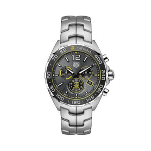 Tag Heuer Formula 1 Ayrton Senna Special Edition Grey Dial Silver Steel Strap Watch for Men - CAZ101AF.BA0637