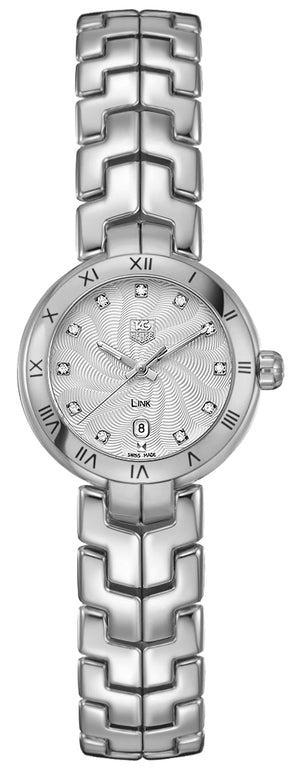 Tag Heuer Link Diamonds Mother of Pearl Dial Silver Steel Strap Watch for Women - WAT1411.BA0954