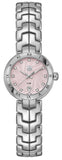 Tag Heuer Link Diamonds Pink Dial Silver Steel Strap Watch for Women - WAT1415.BA0954