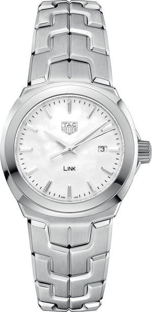 Tag Heuer Link Quartz Mother of Pearl Dial Silver Steel Strap Watch for Women - WBC1310.BA0600