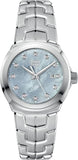 Tag Heuer Link Quartz Diamonds Blue Mother of Pearl Dial Silver Steel Strap Watch for Women - WBC1313.BA0600